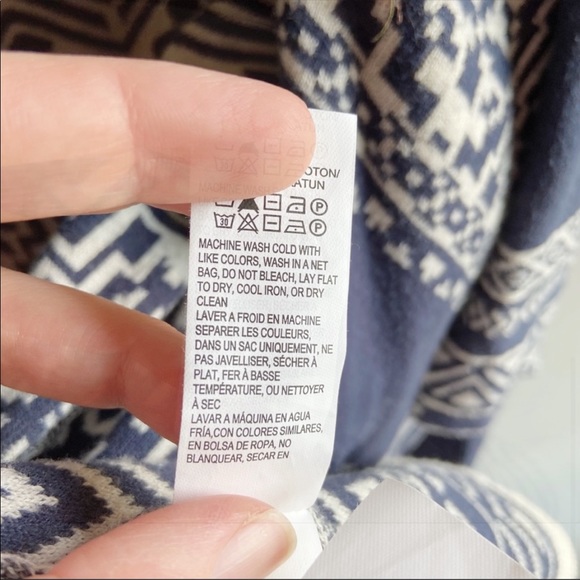 Lucky Brand cardigan navy southwestern waterfall - Picture 6 of 7